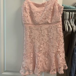 Pink floral dress